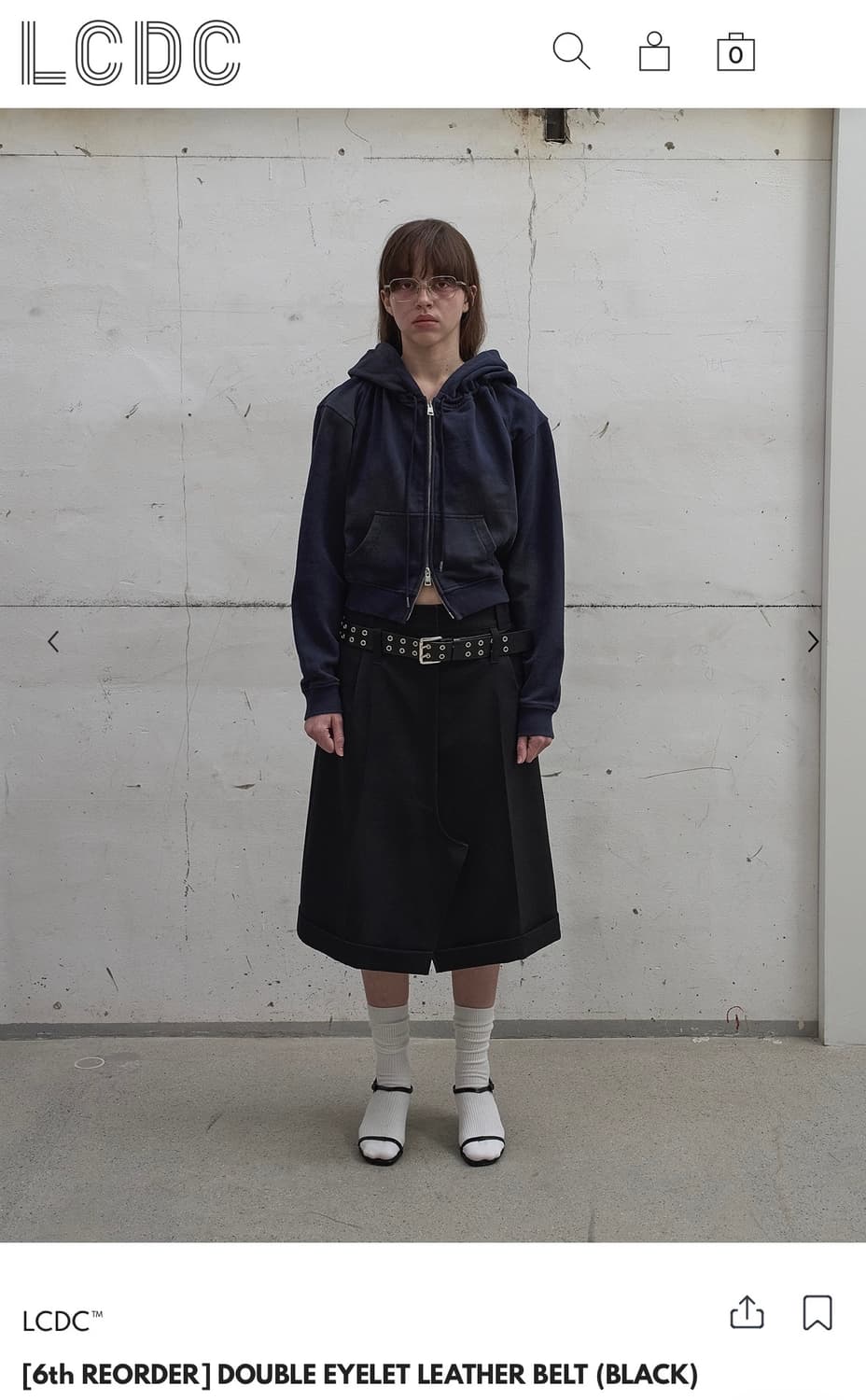 LCDC DOUBLE EYELET LEATHER BELT 상품이미지3