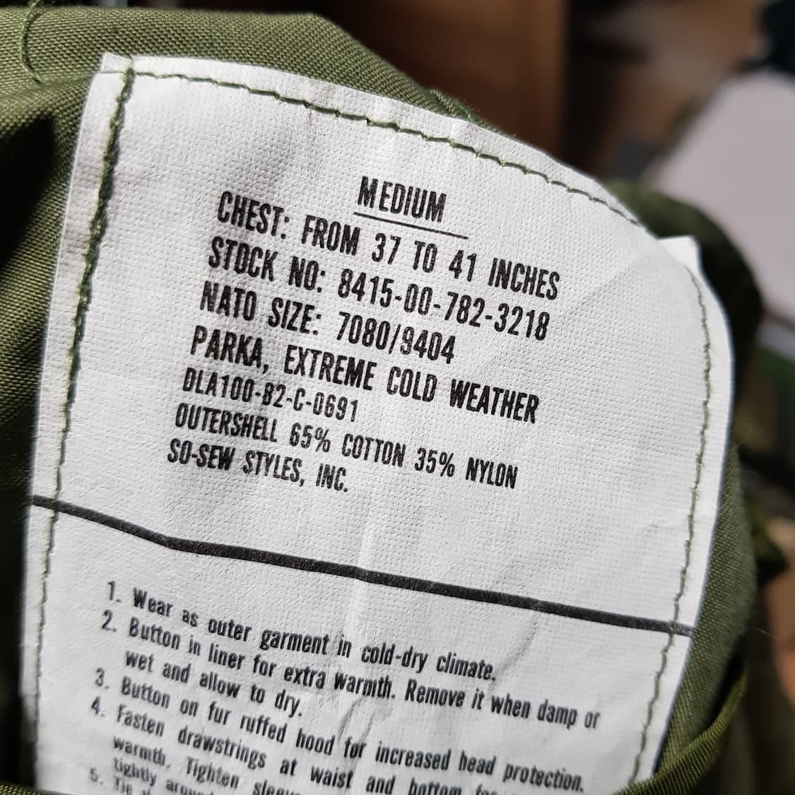 M65 / 미군 개파카 3세대 야상+2세대내피 /토수302 상품이미지4