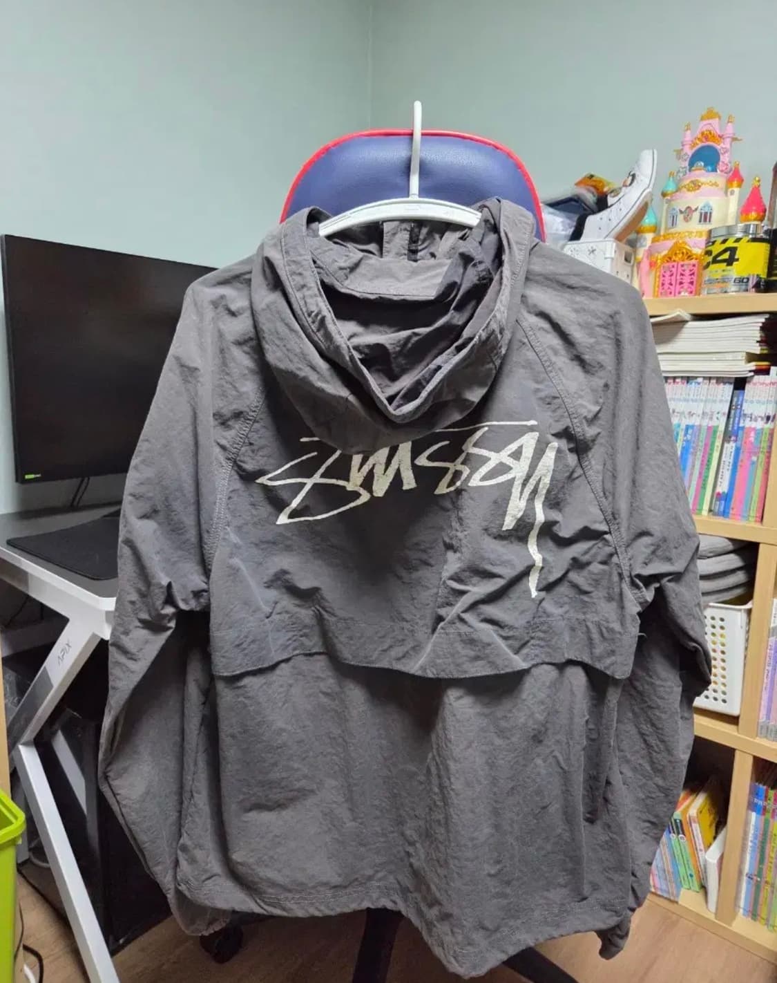 신형 스투시 비치 쉘 바람막이 블랙 (S) 상품이미지4