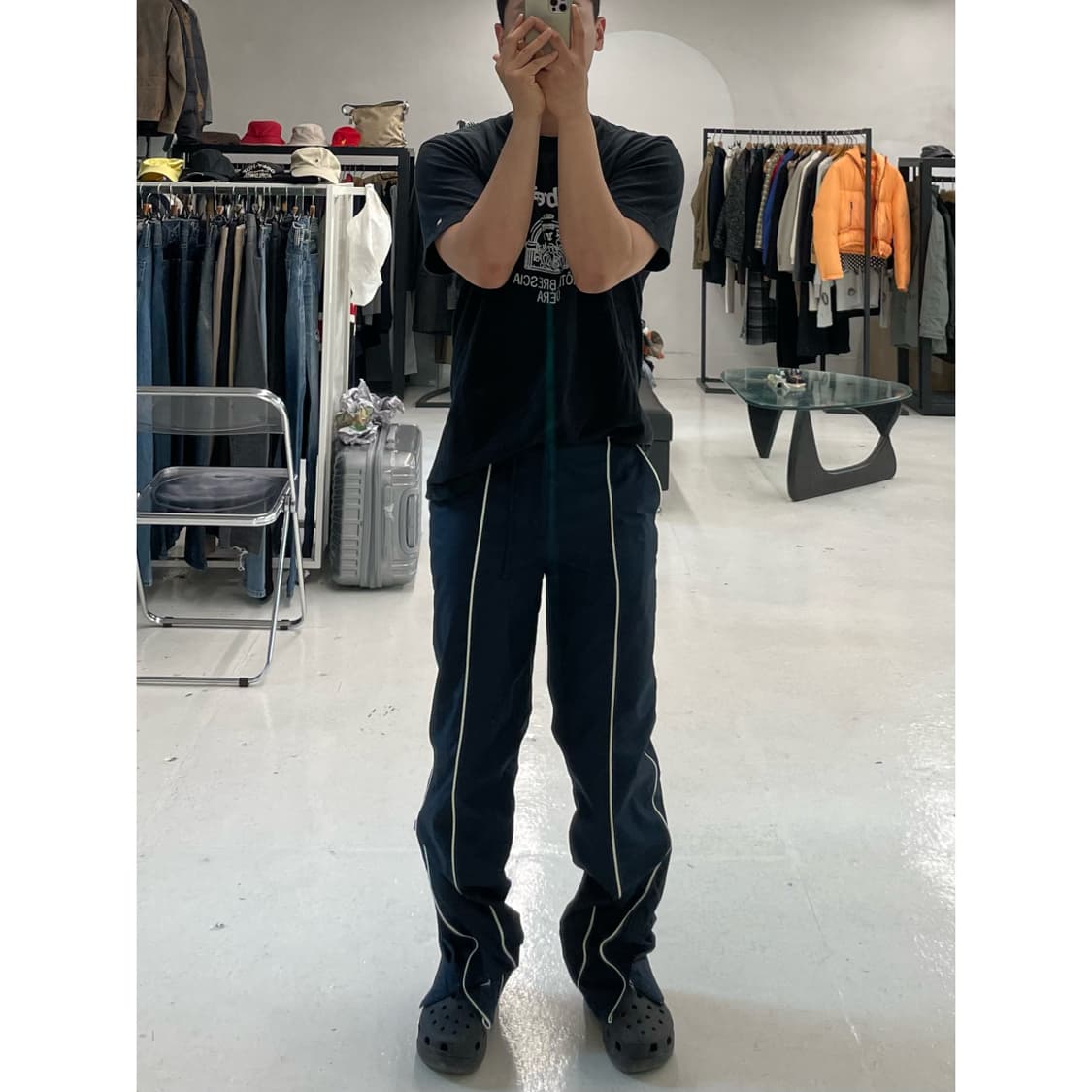 나이키 헴 스우시&라인 디테일 나일론팬츠 상품이미지2