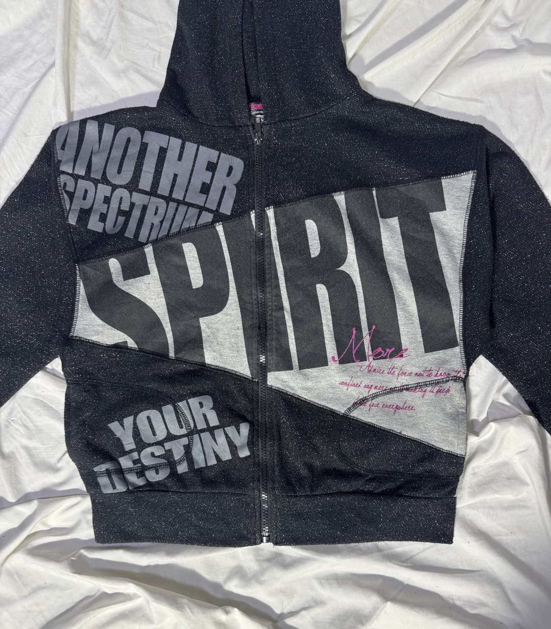 Sky bomber 레터링 후드집업 y2k 상품이미지4