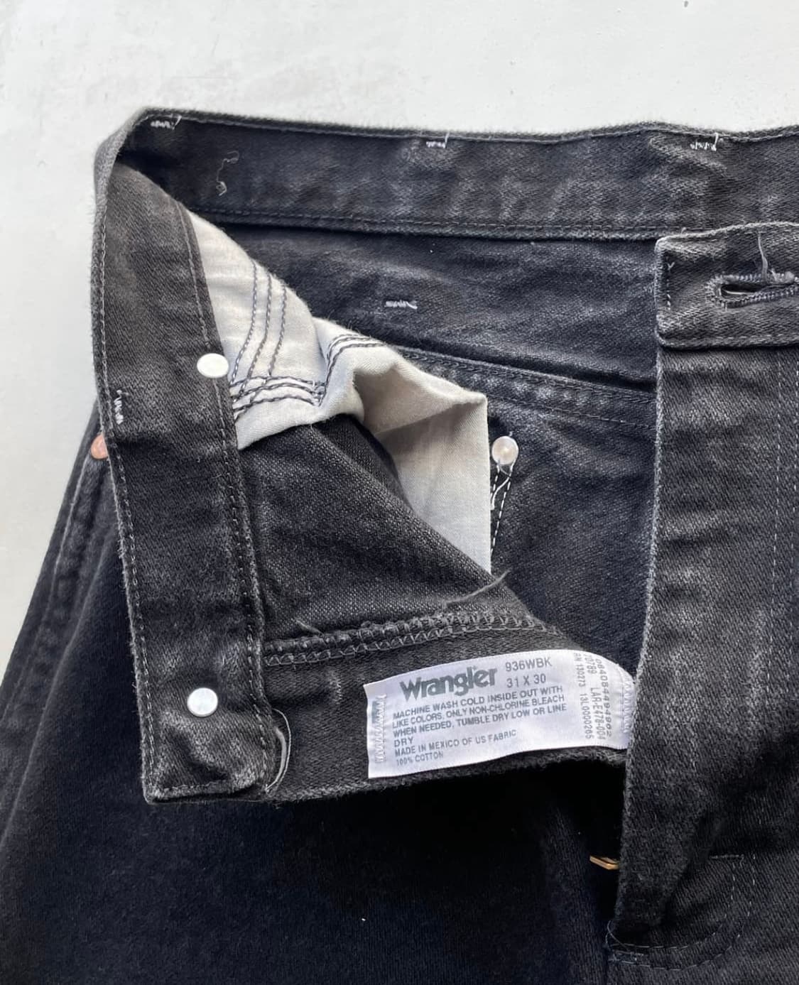 Wrangler 936 wbk ( 랭글러 카우보이 컷 블랙 데님 ) 상품이미지6