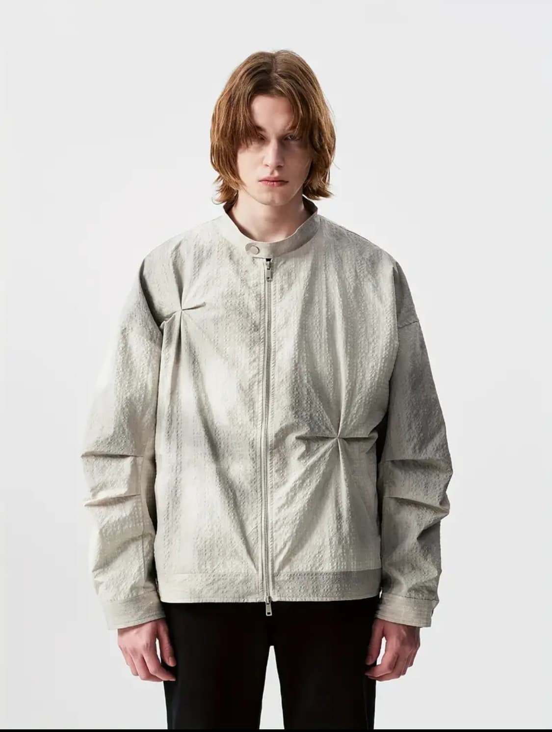 아이보리 지퍼 자켓 상품이미지1