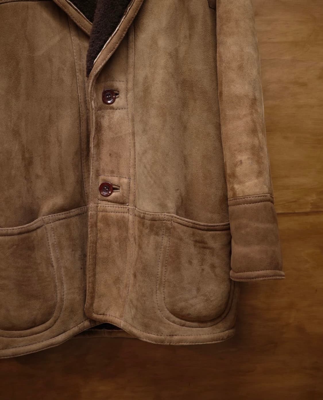 빈티지 시어링 스웨이드 무스탕 자켓 카코트  상품이미지4