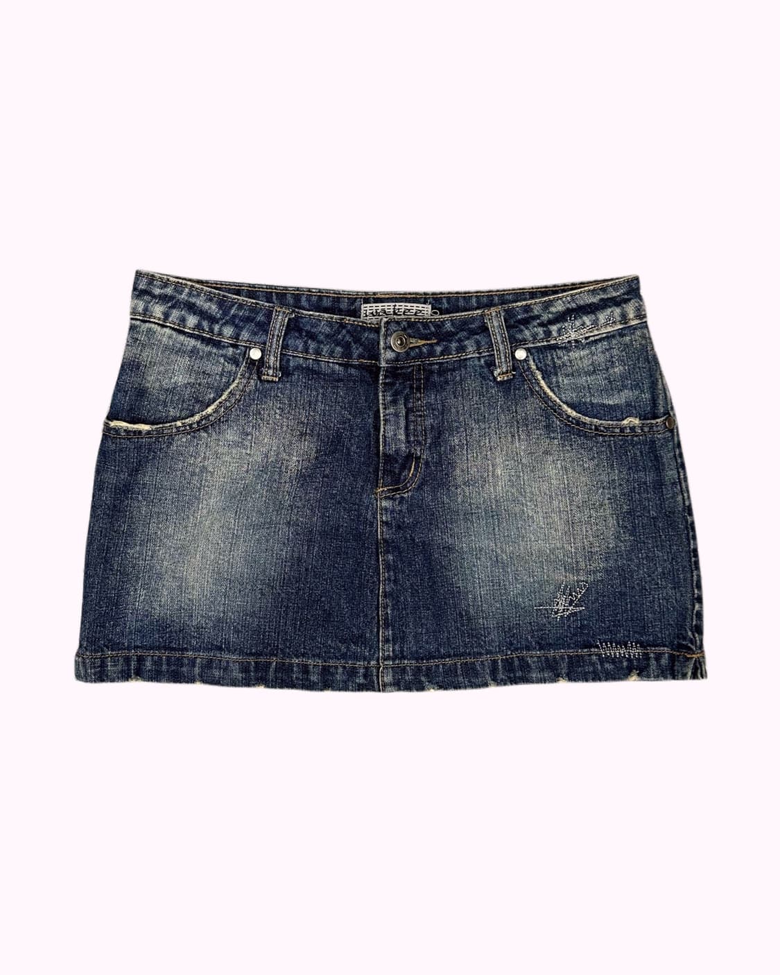 low-rise stitch denim skirt 상품이미지2