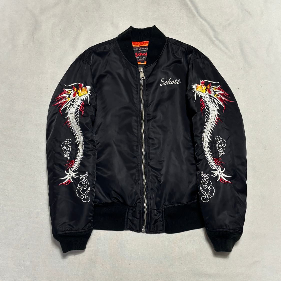 M 쇼트 X 앤더슨벨 드래곤 자수 ma-1 스카쟌 봄버 자켓 상품이미지3