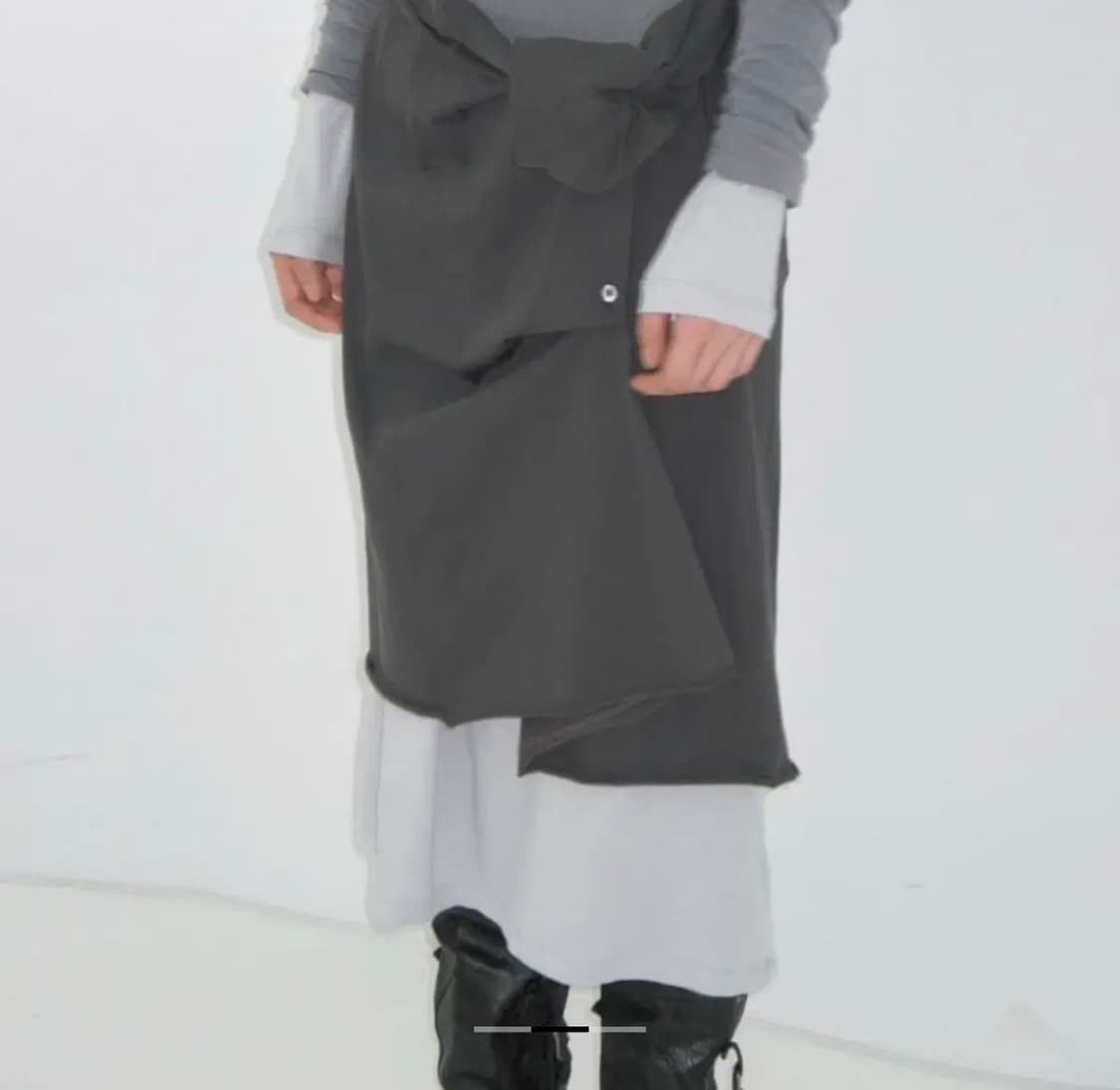 리포스 랩 버튼 스커트 repos wrap button skirt 상품이미지2