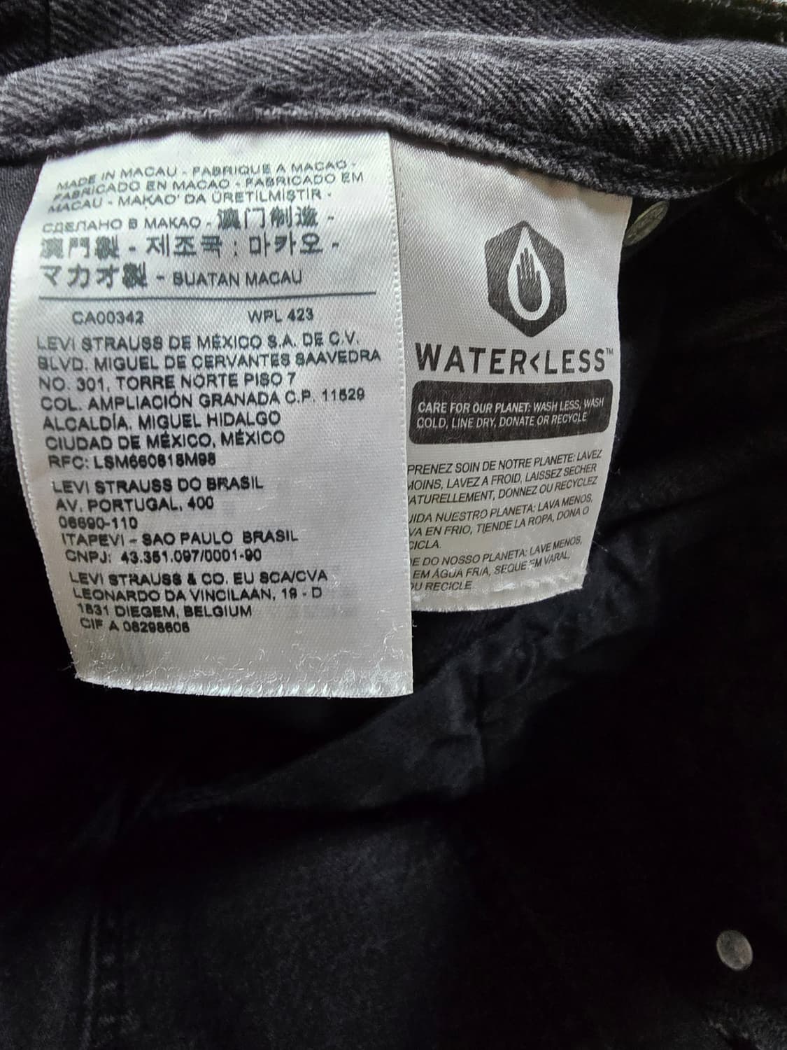 리바이스 블랙 데님 팬츠 (1274) 상품이미지6