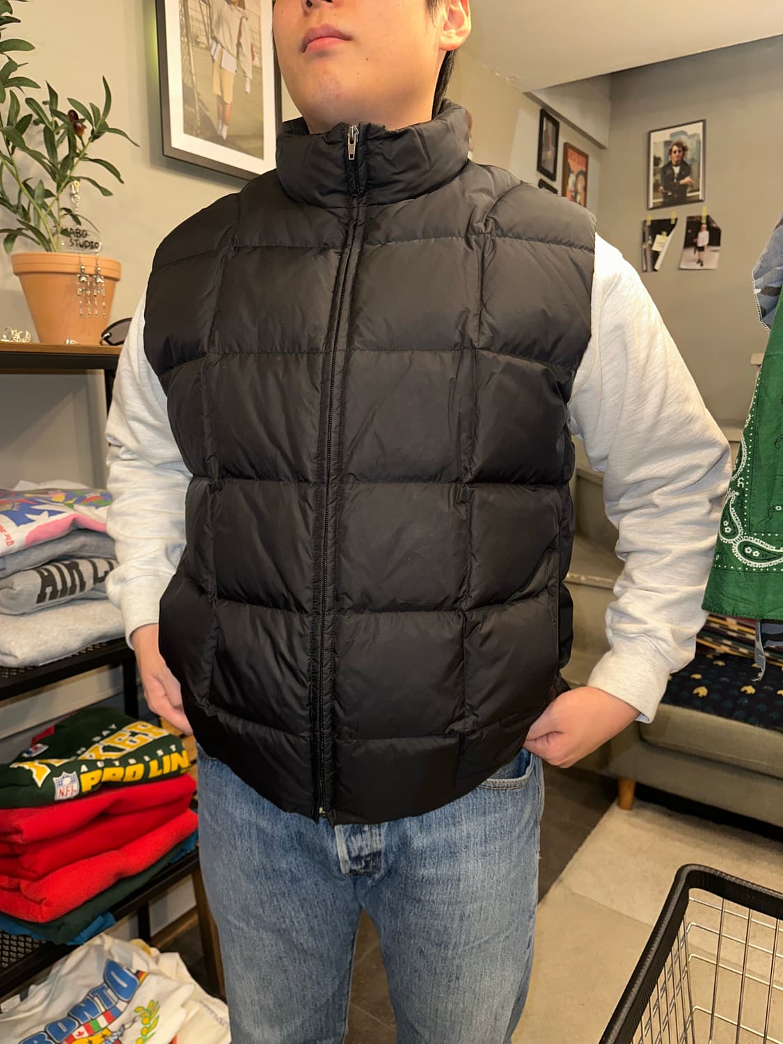 00’s Eddie Bauer quilted padded vest 상품이미지1