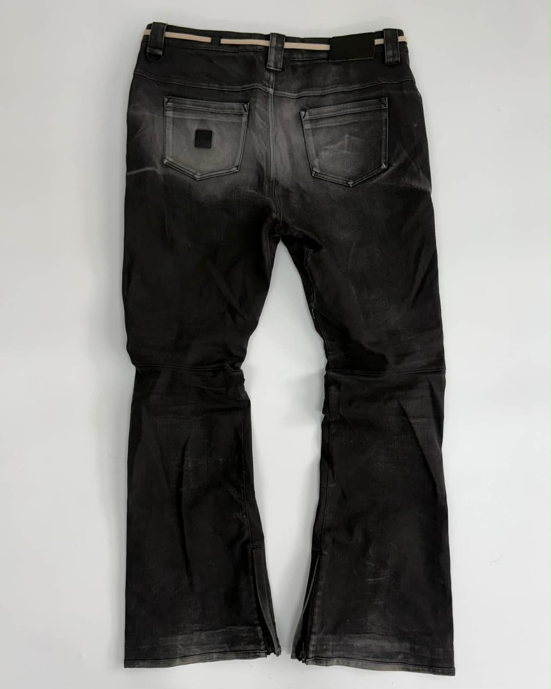 빈티지 흑청 플레어진 데님 팬츠 상품이미지2