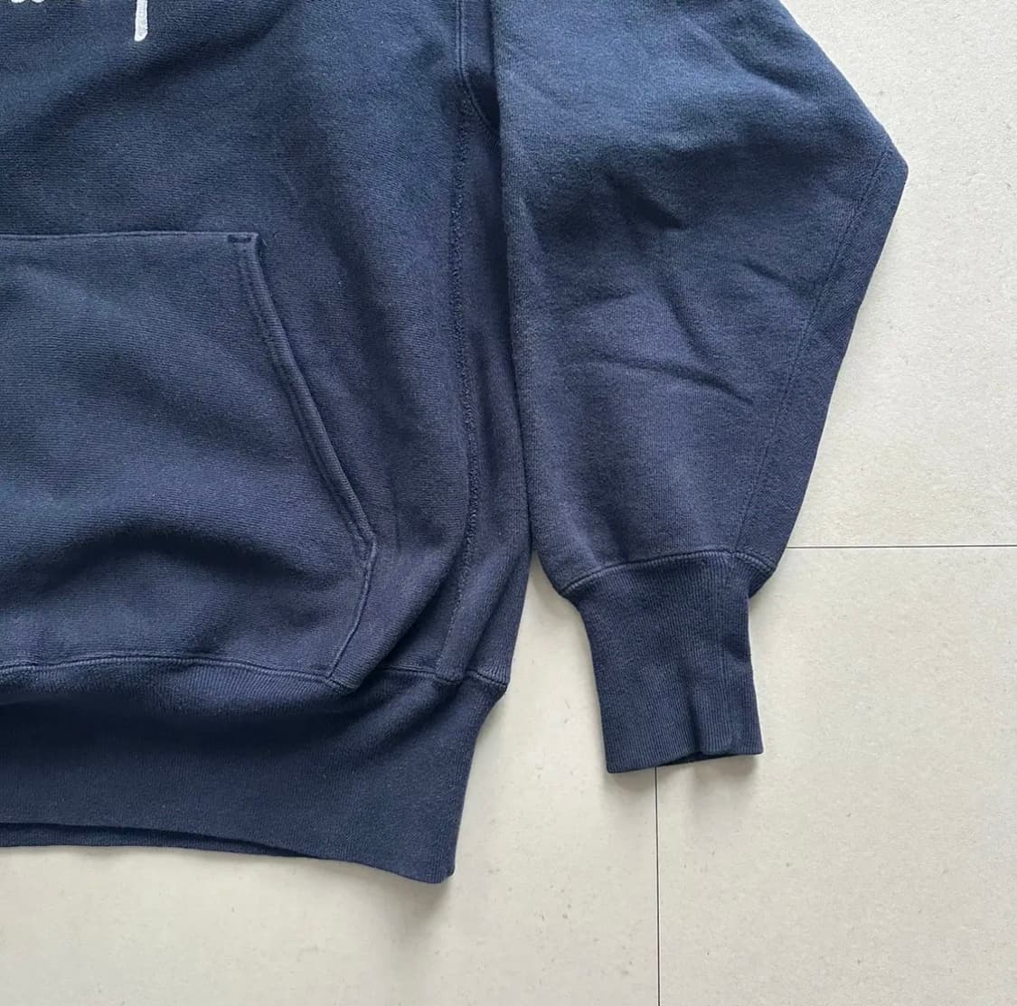 90s 챔피온 리버스위브 네이비 후드티(M) MADE IN USA 상품이미지3