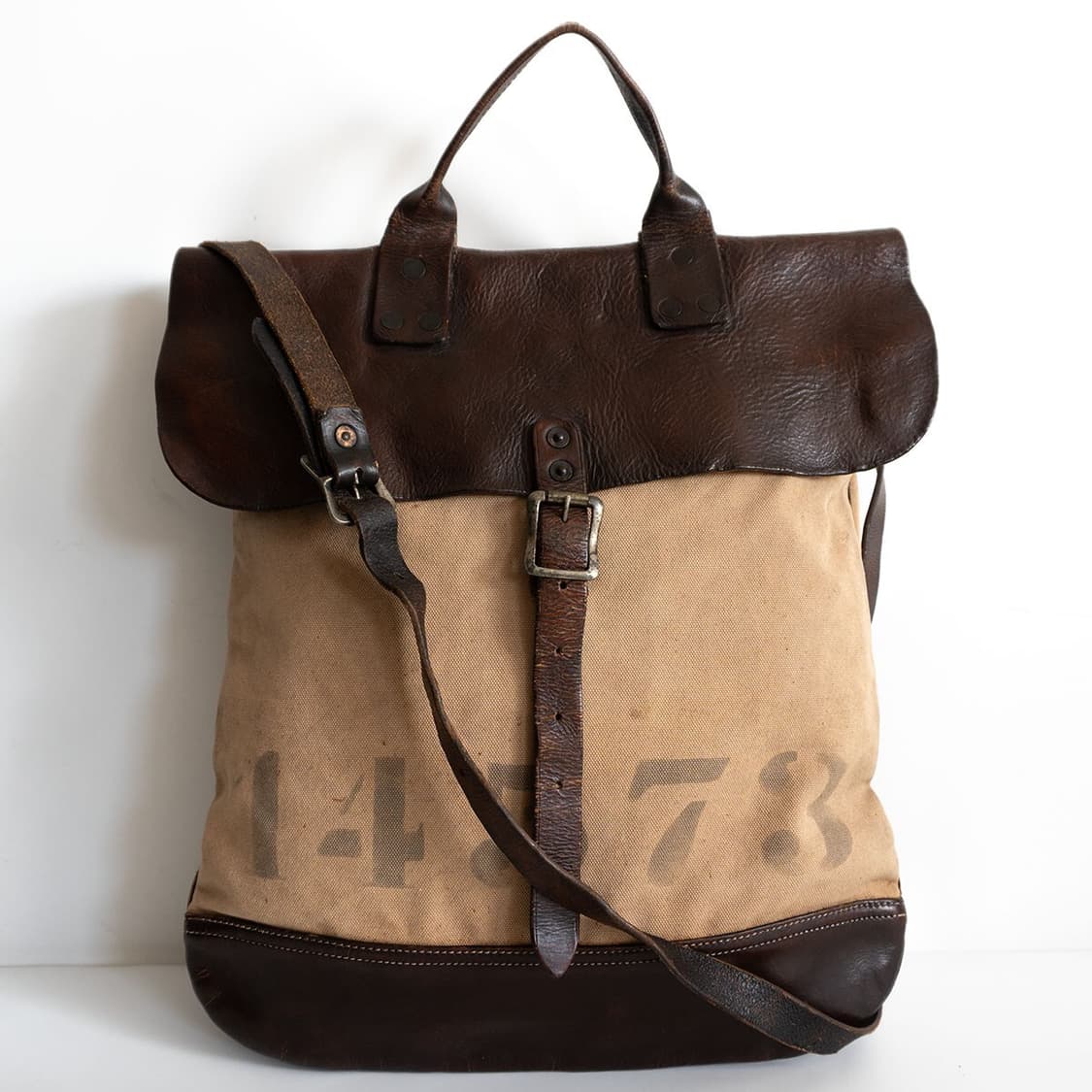 더블알엘 rrl 켄버스 가죽 토트백 크로스백 상품이미지1