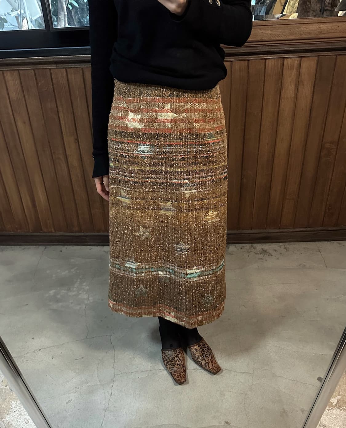 WB star tweed skirt 상품이미지3