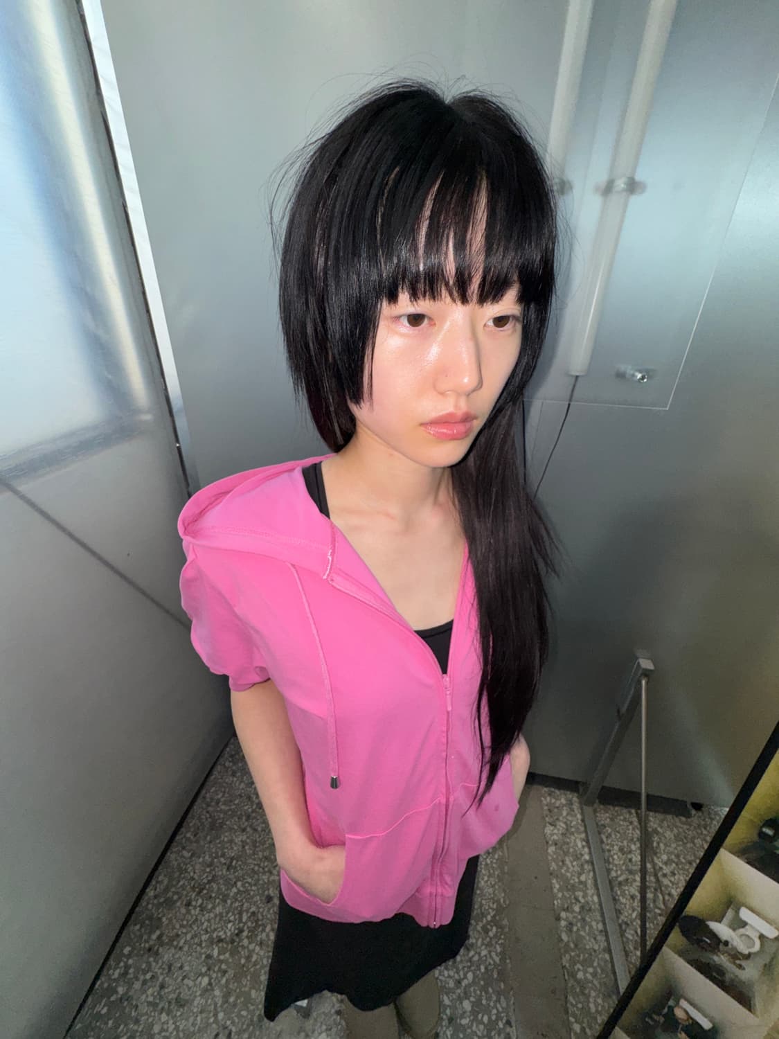 pink hooded T 상품이미지2