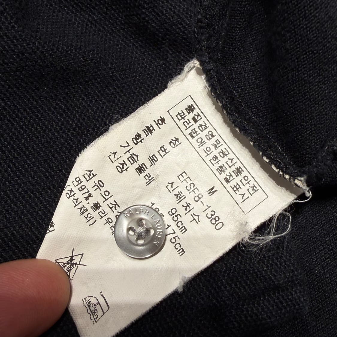 폴로랄프로렌 여성 빅포니 긴팔 카라티 M 검노 상품이미지3