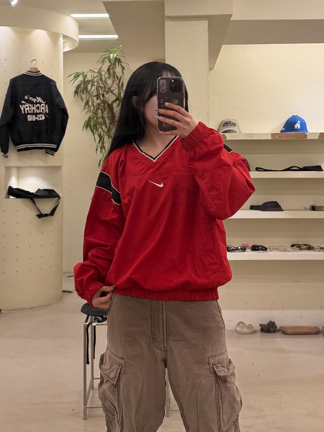 나이키 빈티지 브이넥 풀오버 윈드브레이커 U707 상품이미지1