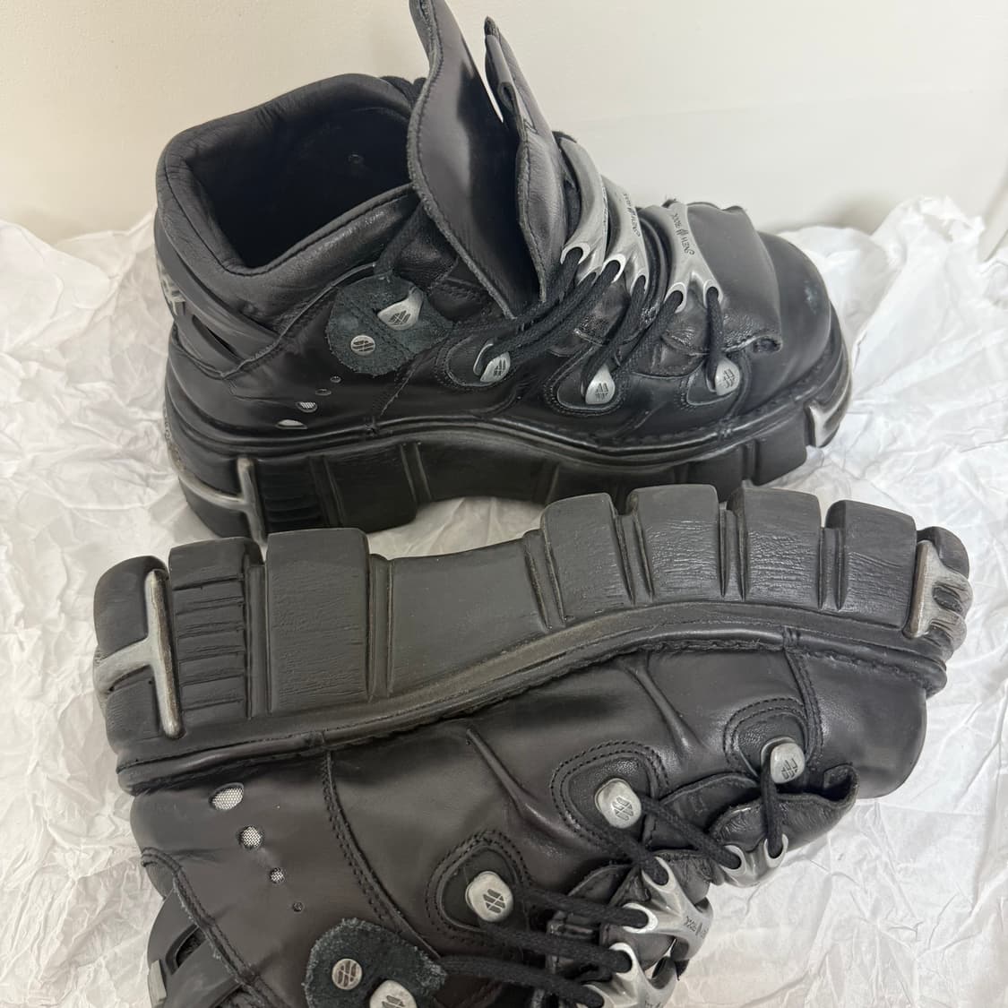 뉴락 메탈릭 아이코닉 클래식 플랫폼 하이탑 EU 39(250) 상품이미지6