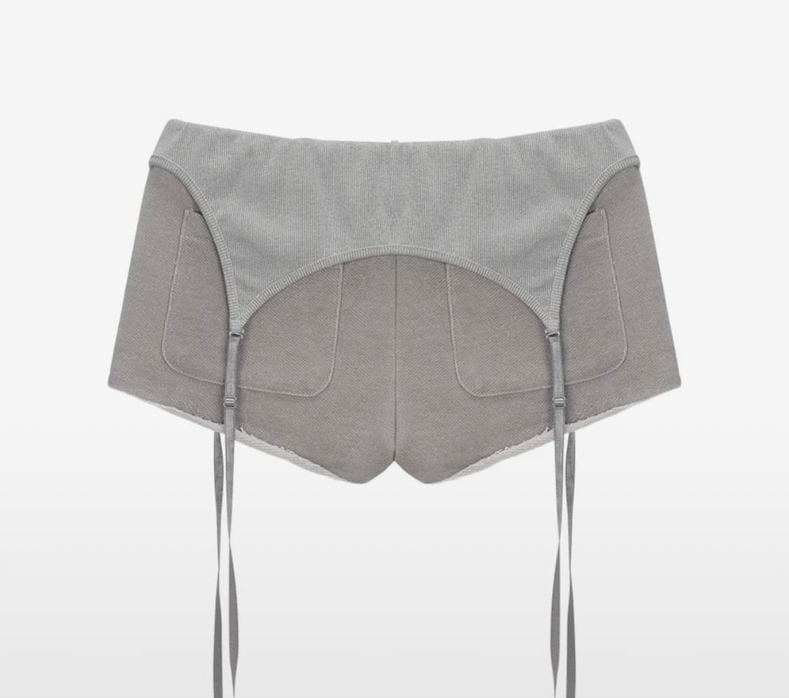 41PRAY Layered Shorts / Grey 사일프레이 레이어드  상품이미지2