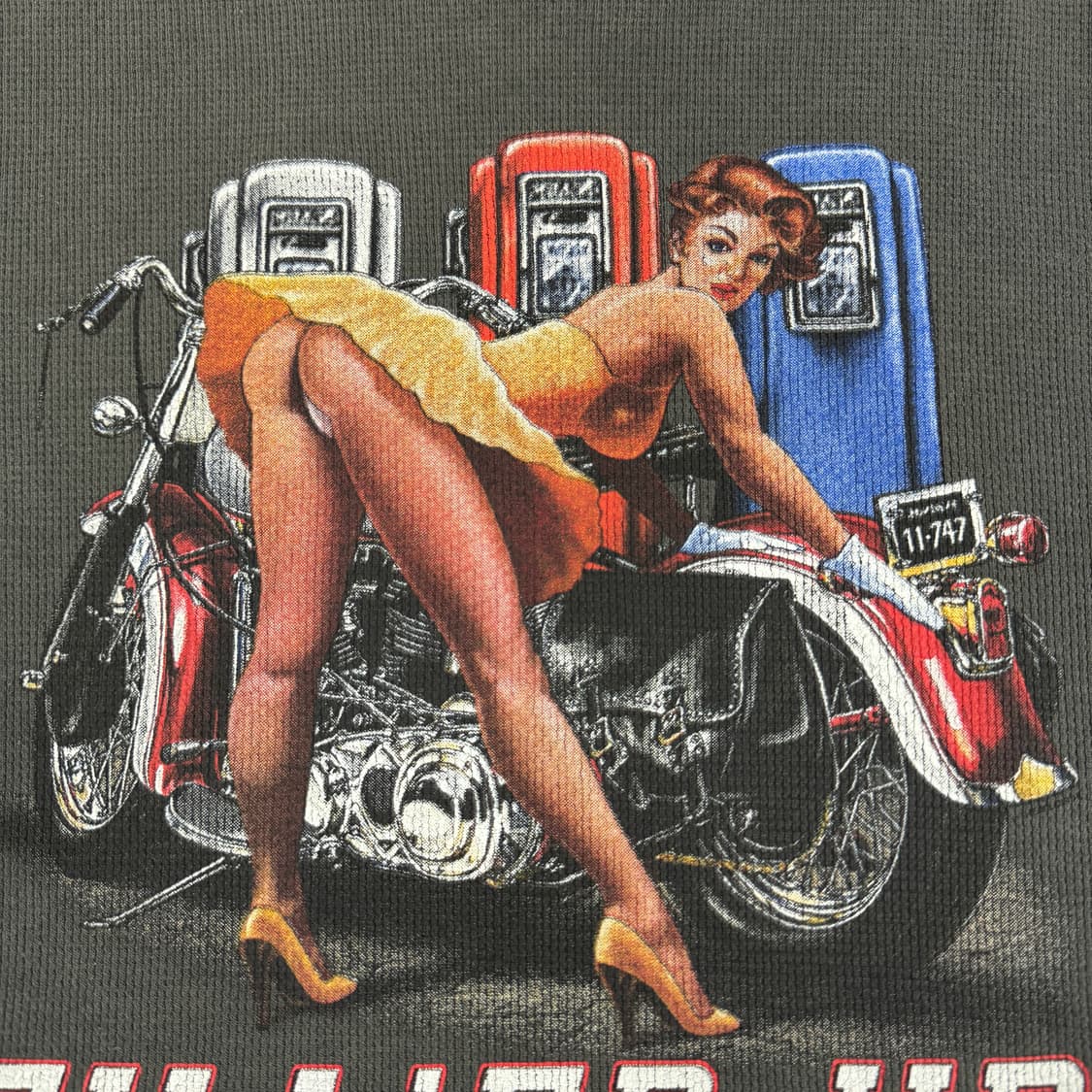 빈티지 2000s Biker Thermal 바이커 써멀 롱슬리브 티셔츠 상품이미지4