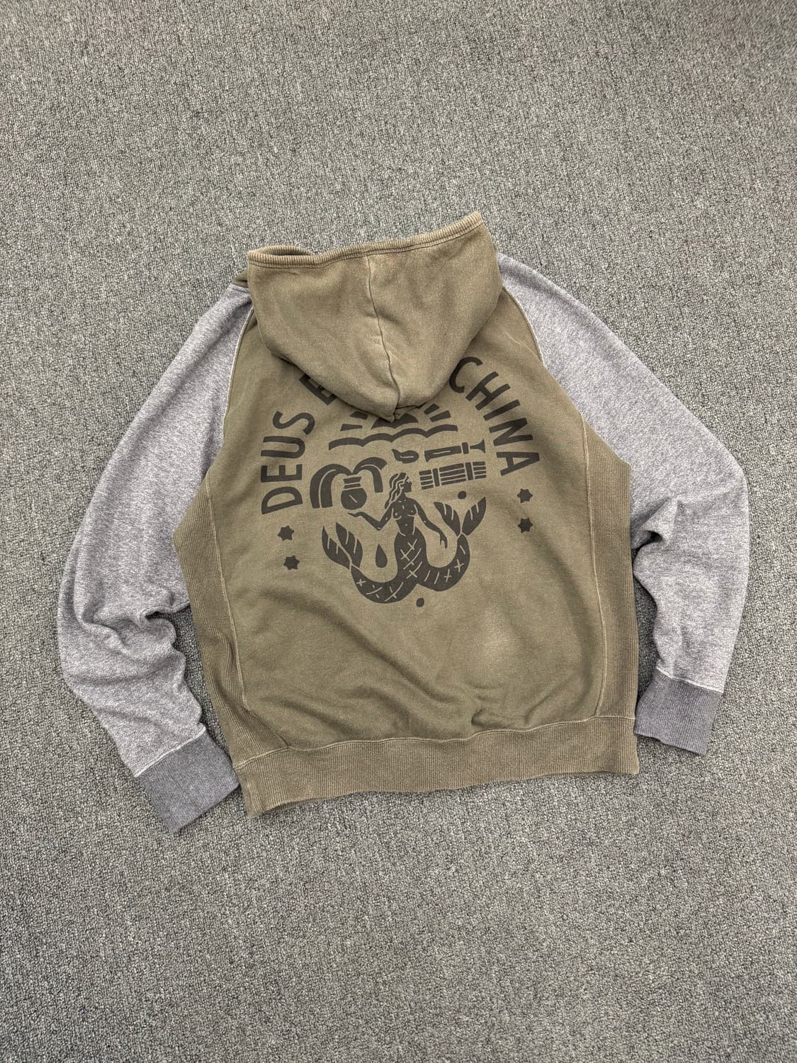 S)데우스 재팬 빈티지 투웨이 배색 후드집업 상품이미지5