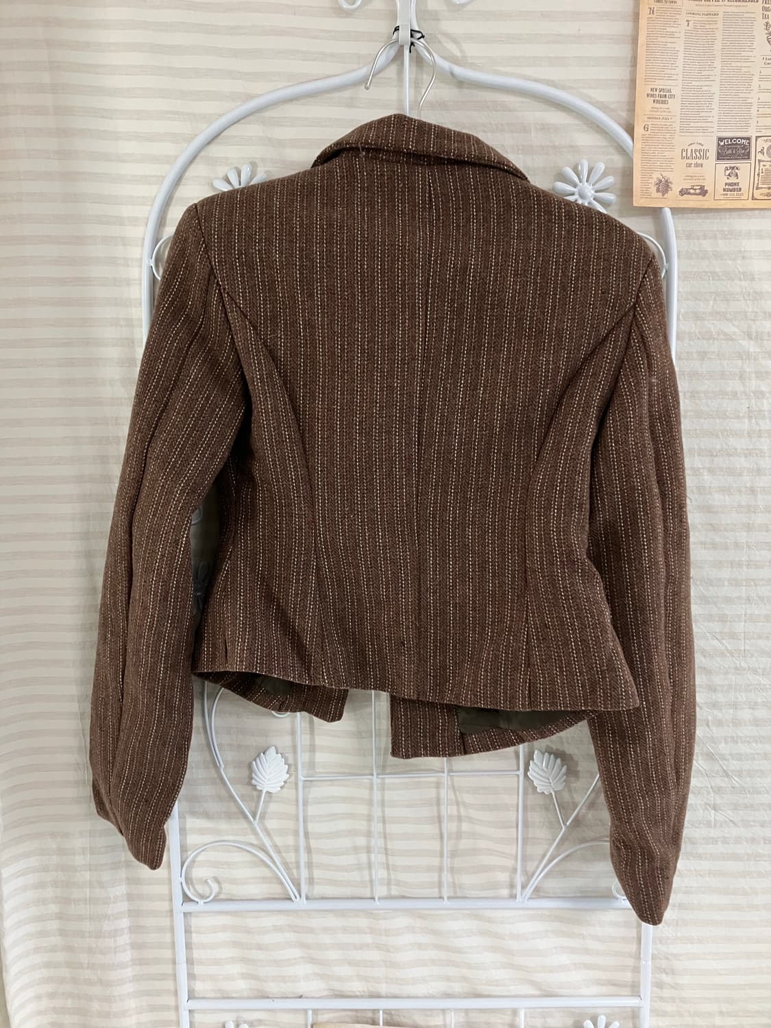 빈티지 초코 브라운 스트라이프 마이 936 y2k 스트릿 갸루 펑키 일본 상품이미지2