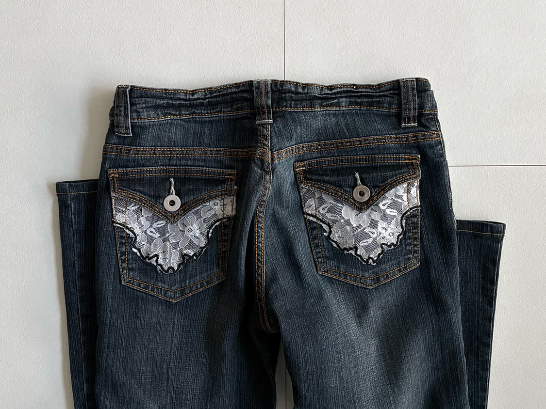 lace pocket jeans 상품이미지3