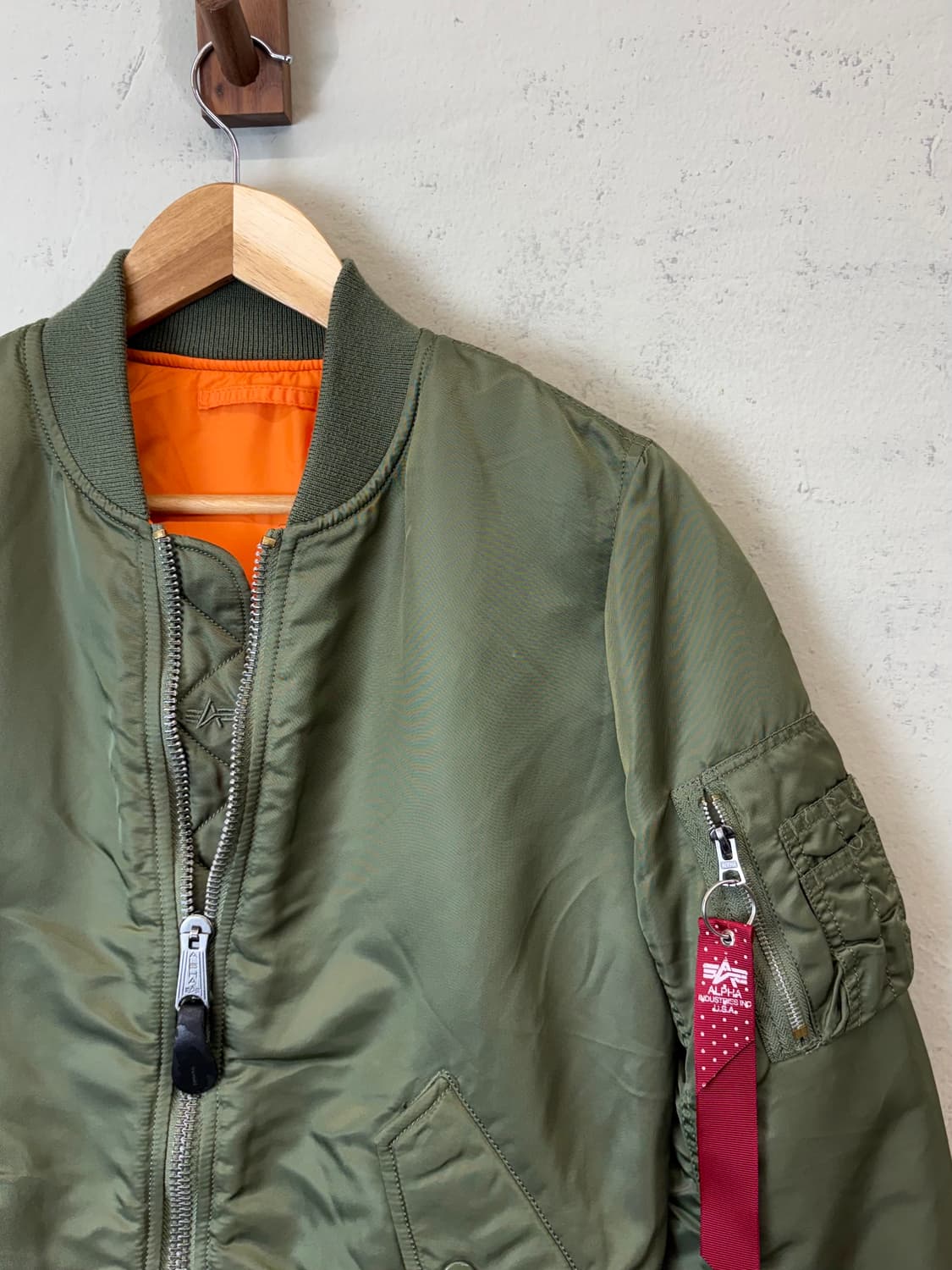 알파인더스트리 MA-1 봄버 자켓 카키 상품이미지3