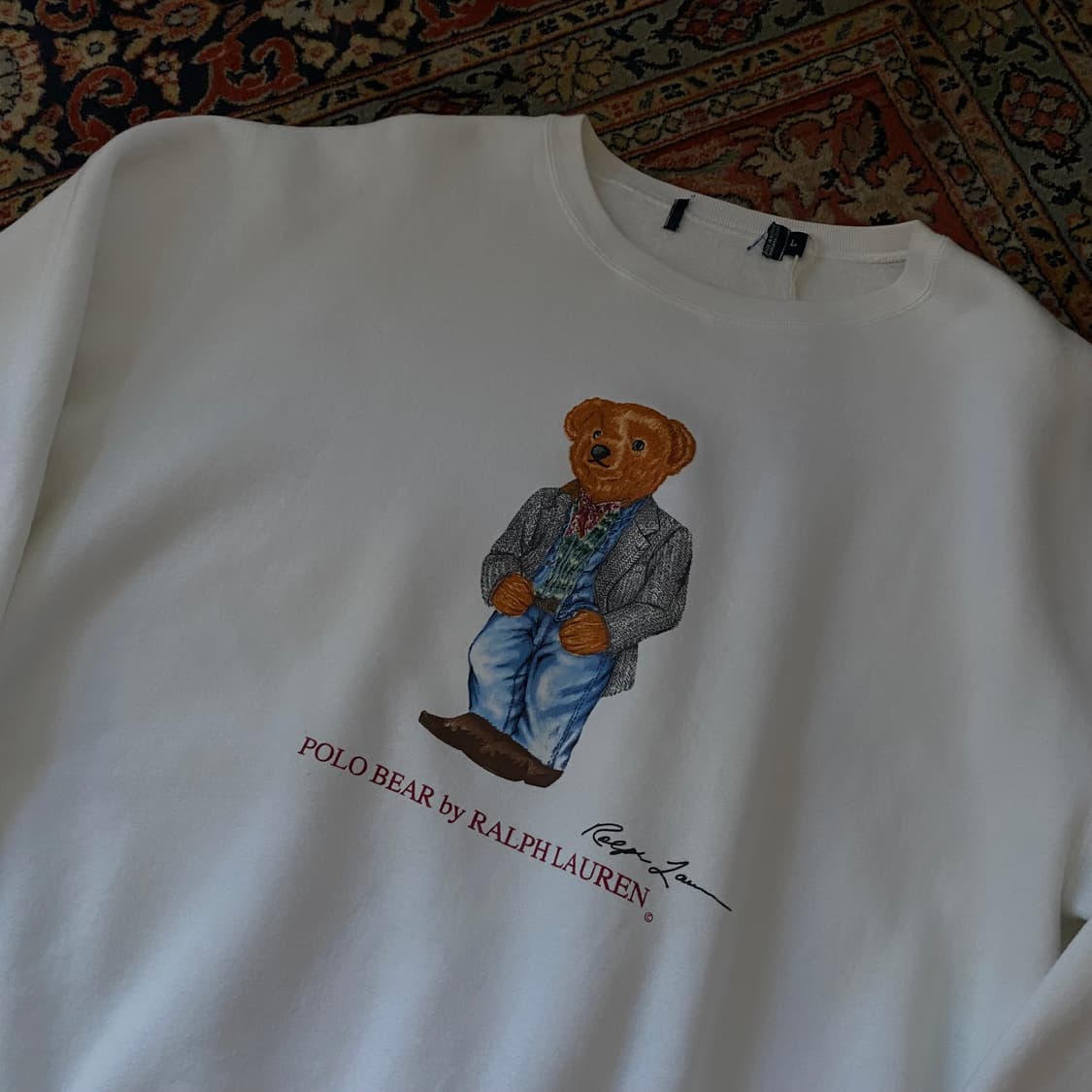 🌊Polo bear sweat shirts white 상품이미지3