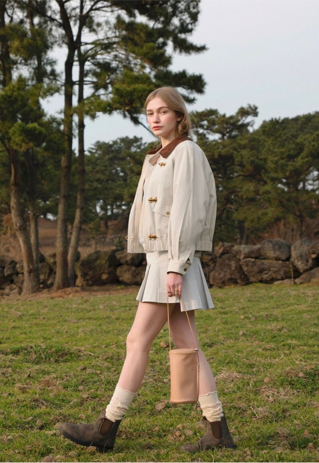 르니나 GINNY 3M 베스트 봄버 자켓 아이보리 상품이미지6