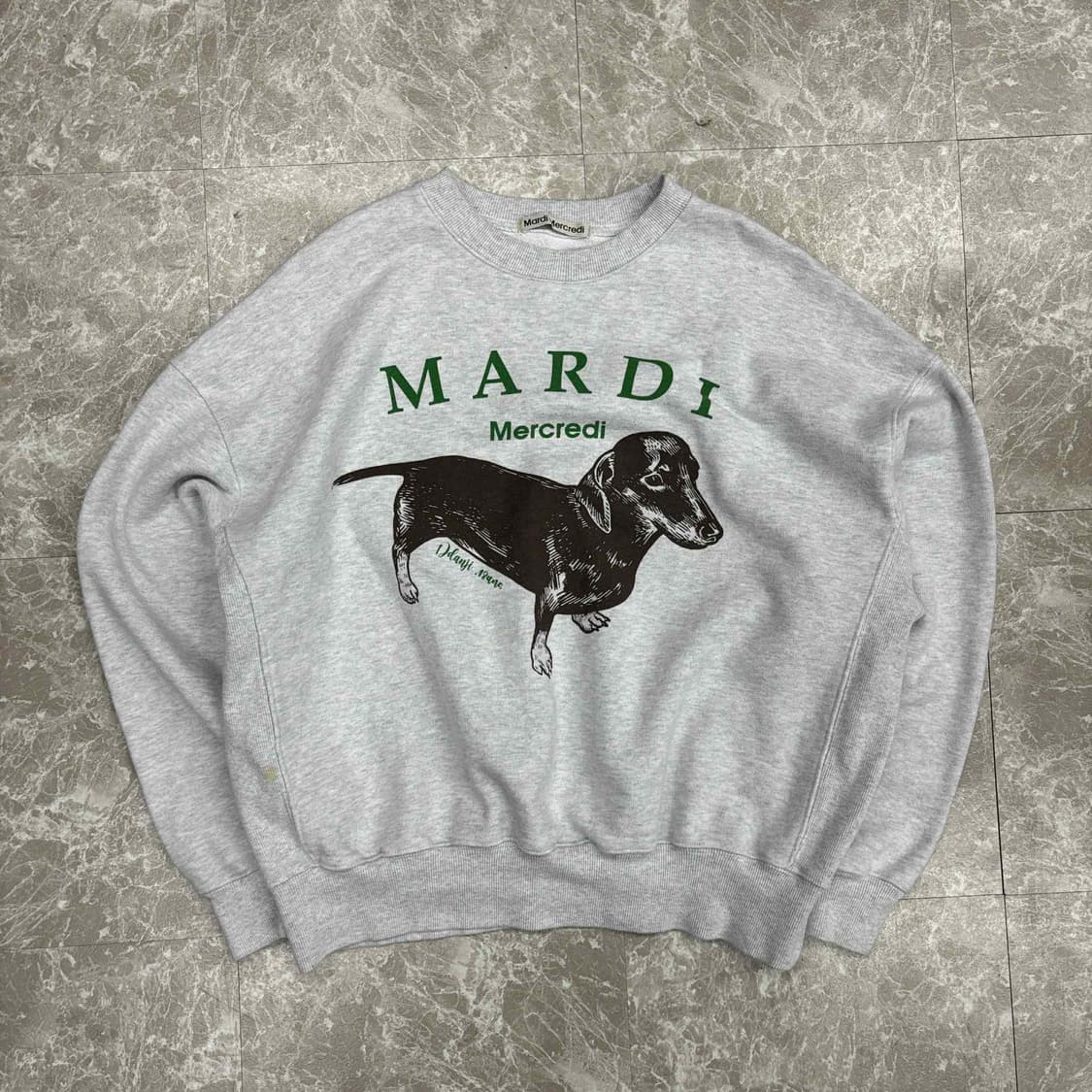 마르디 메르크디 연그레이 핀터깔 스웨트셔츠 맨투맨(OS) 상품이미지2