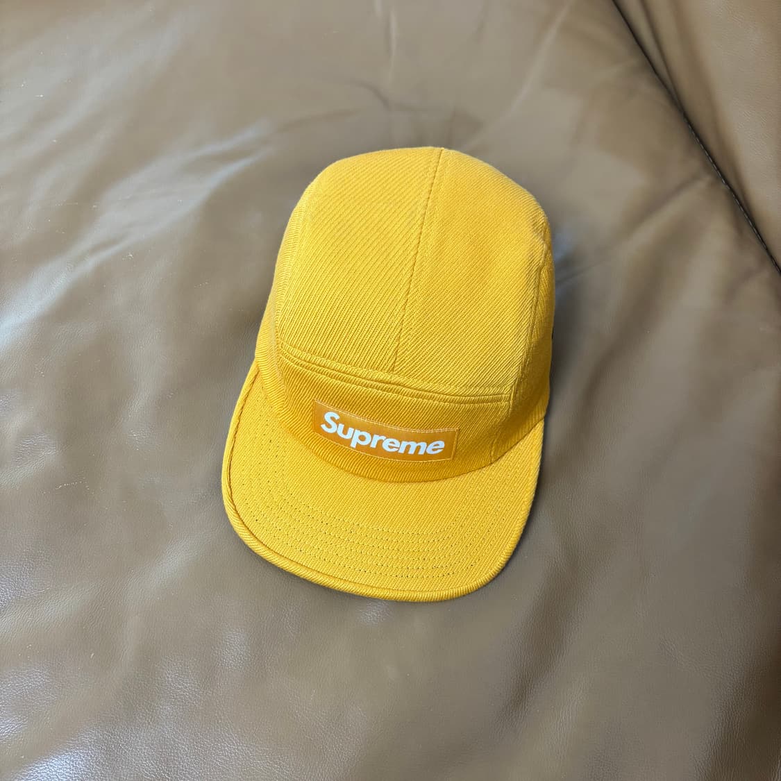슈프림 캠프캡 모자 박스로고 머스타드 상품이미지5