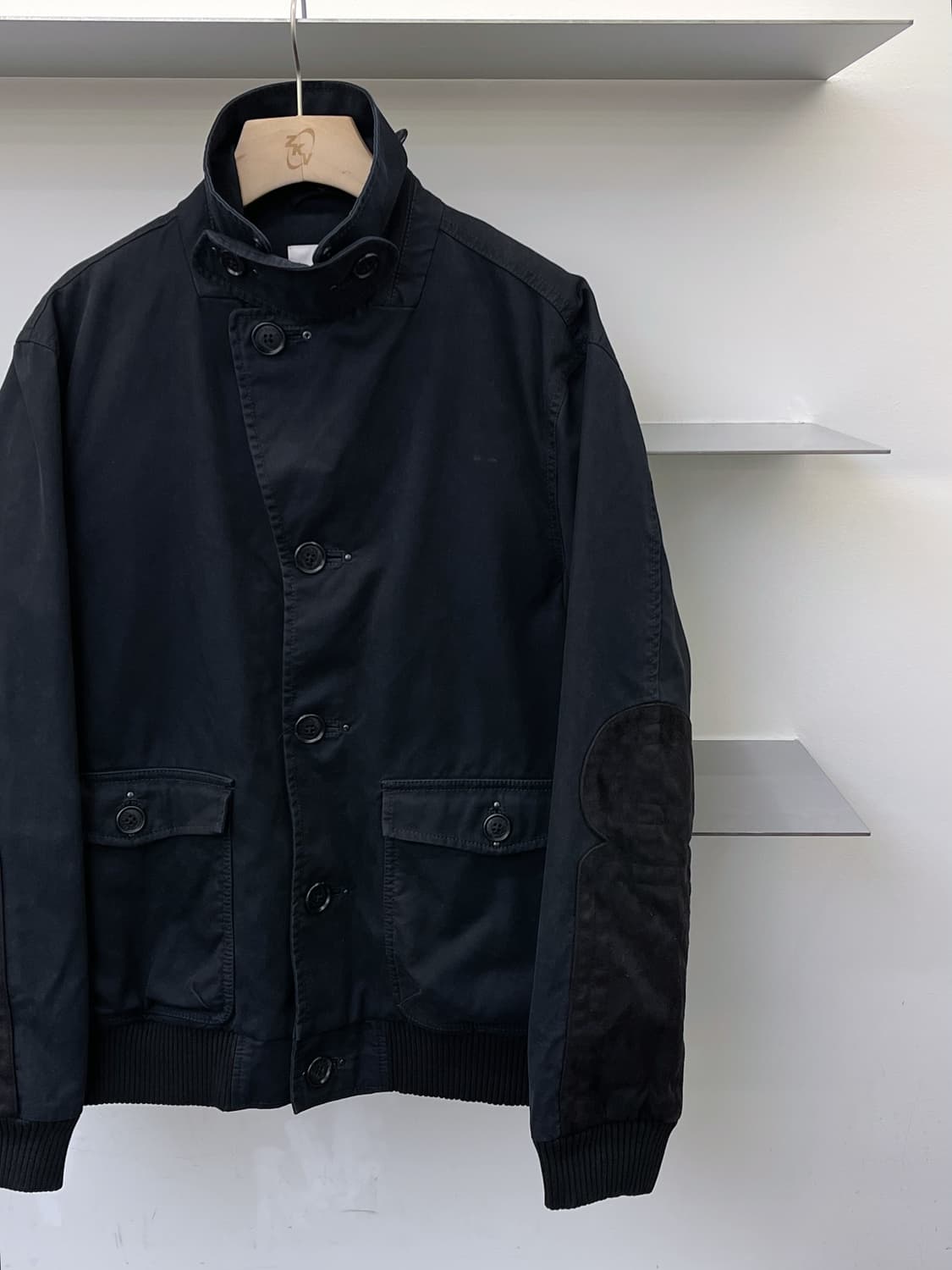 아르마니 익스체인지 엘보우 패치 버튼 자켓 상품이미지4