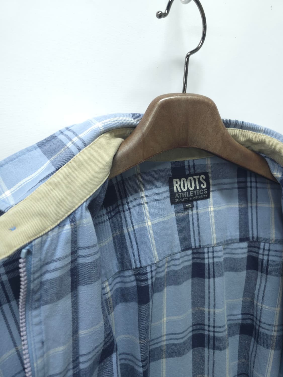 루츠(ROOTS) 오버핏 지퍼 체크 셔츠자켓 ( 105~110 ) 상품이미지8