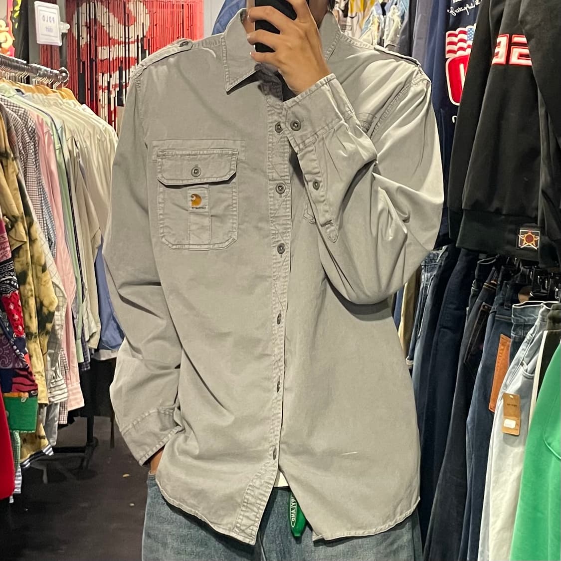 [IM] carhartt 칼하트 그레이  긴팔셔츠 상품이미지3