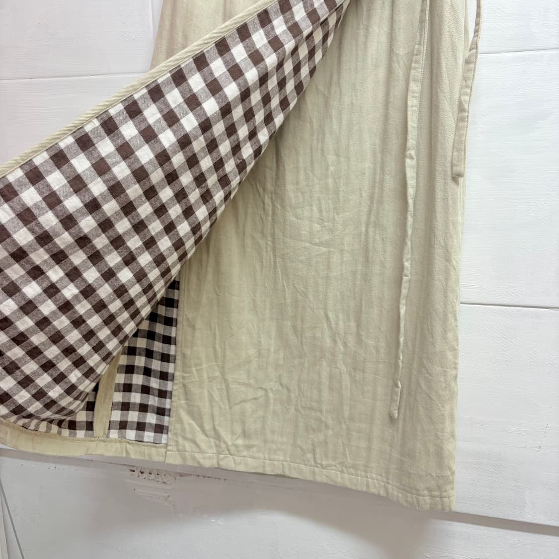 BELLE MAISON 코튼 히피 그런지 롱 랩스커트  상품이미지3