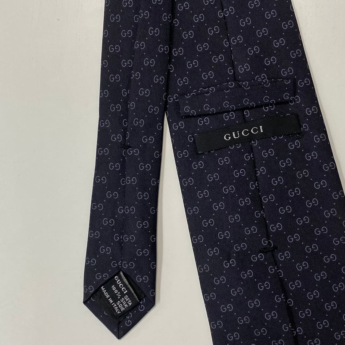구찌(GUCCI) 모노그램 블랙 명품 정품 넥타이 상품이미지5