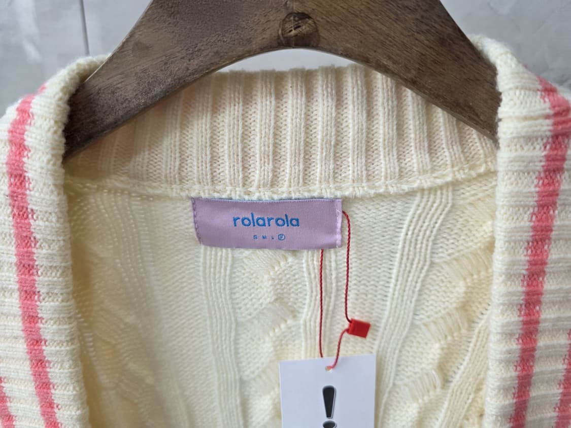 로라로라 정품 프릴니트가디건 상품이미지6