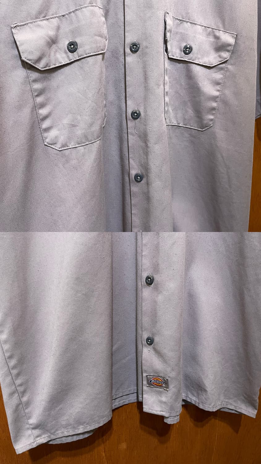 (L) Dickies 디키즈 반팔 워크 셔츠 그레이 상품이미지9
