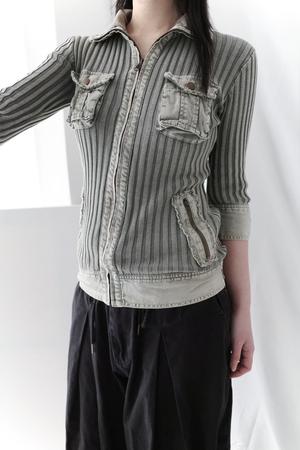 washing knit zip up  상품이미지7