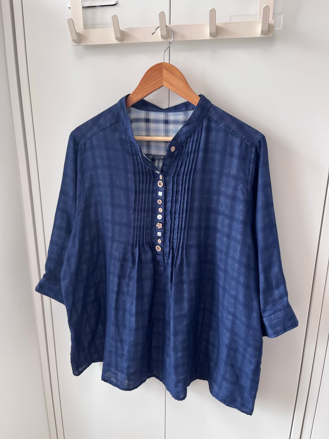 Colopuca 체크 단추 모리걸 블라우스 상품이미지7