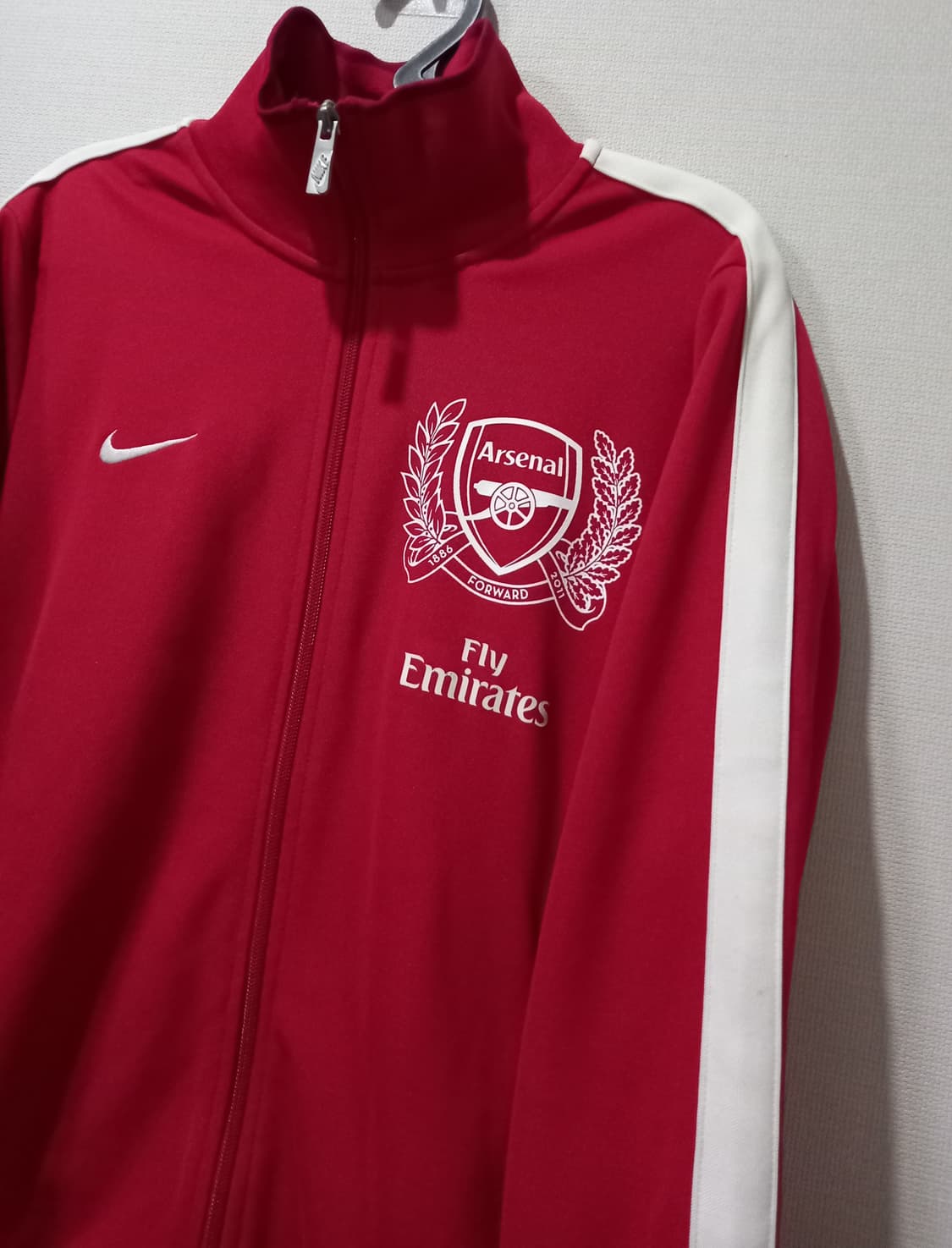 나이키 아스날 125주년  레드 빨강 트랙탑 저지 져지집업 95/M 상품이미지2