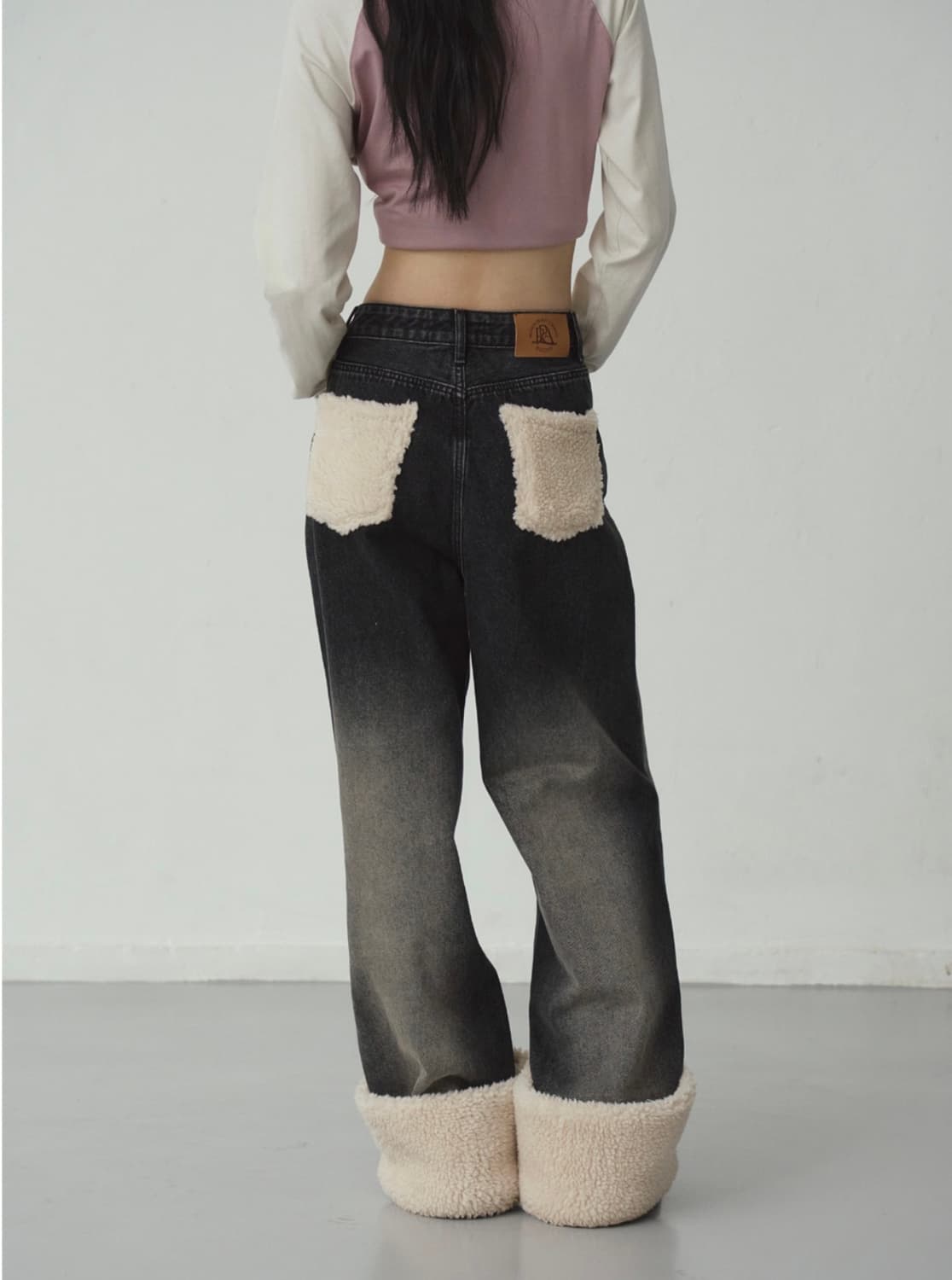 프렌다 BOUCLE DENIM PANTS BLACK 상품이미지2