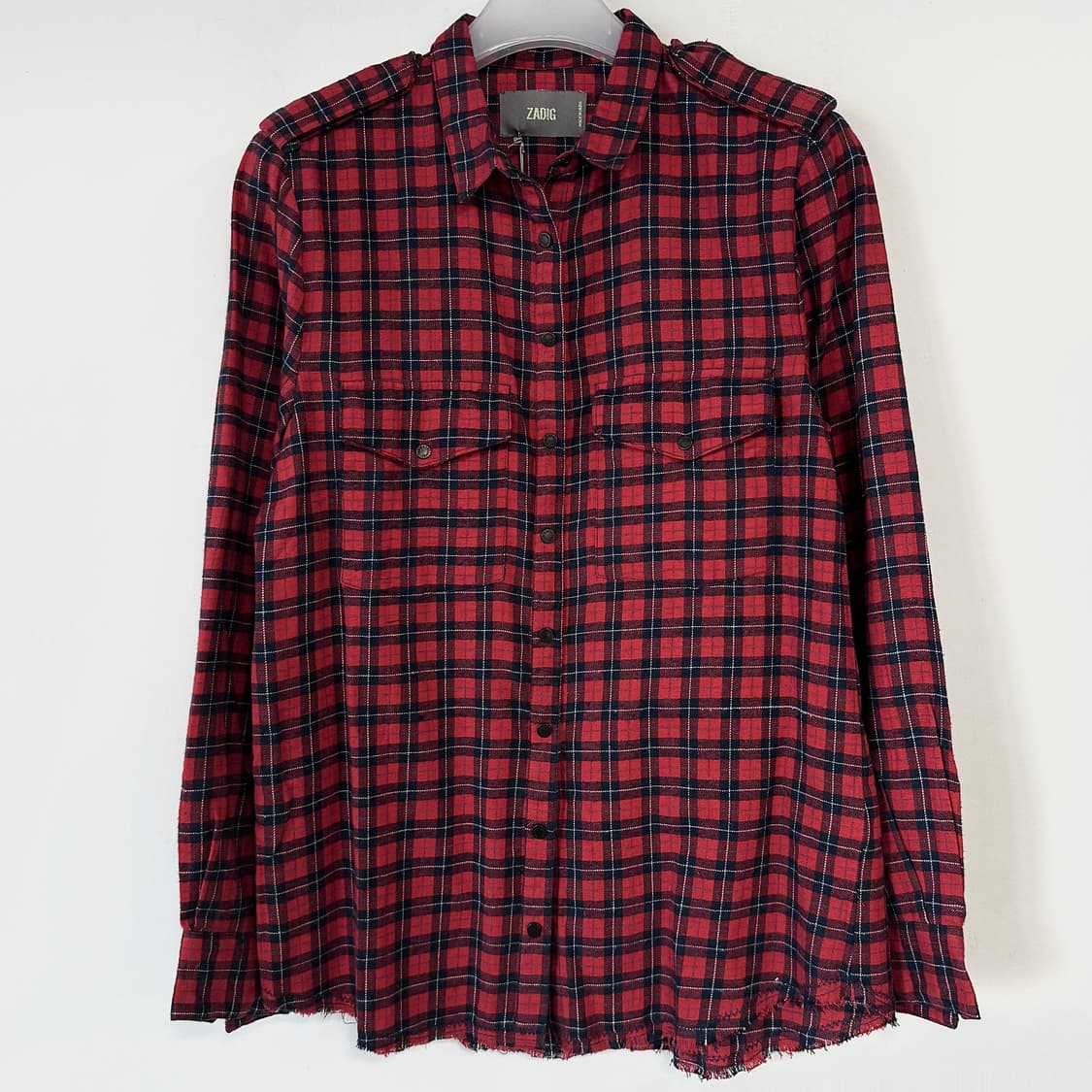 쟈딕앤볼테르 백 스컬 체크 셔츠 [새상품] 상품이미지2