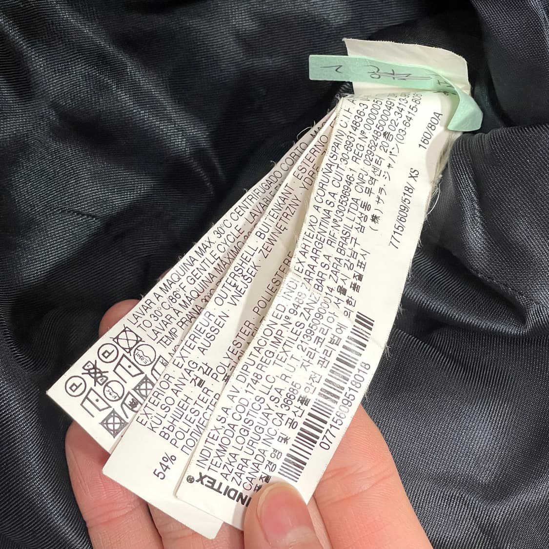 자라 딥그린 더블 슬림핏 자켓 여성XS 상품이미지6