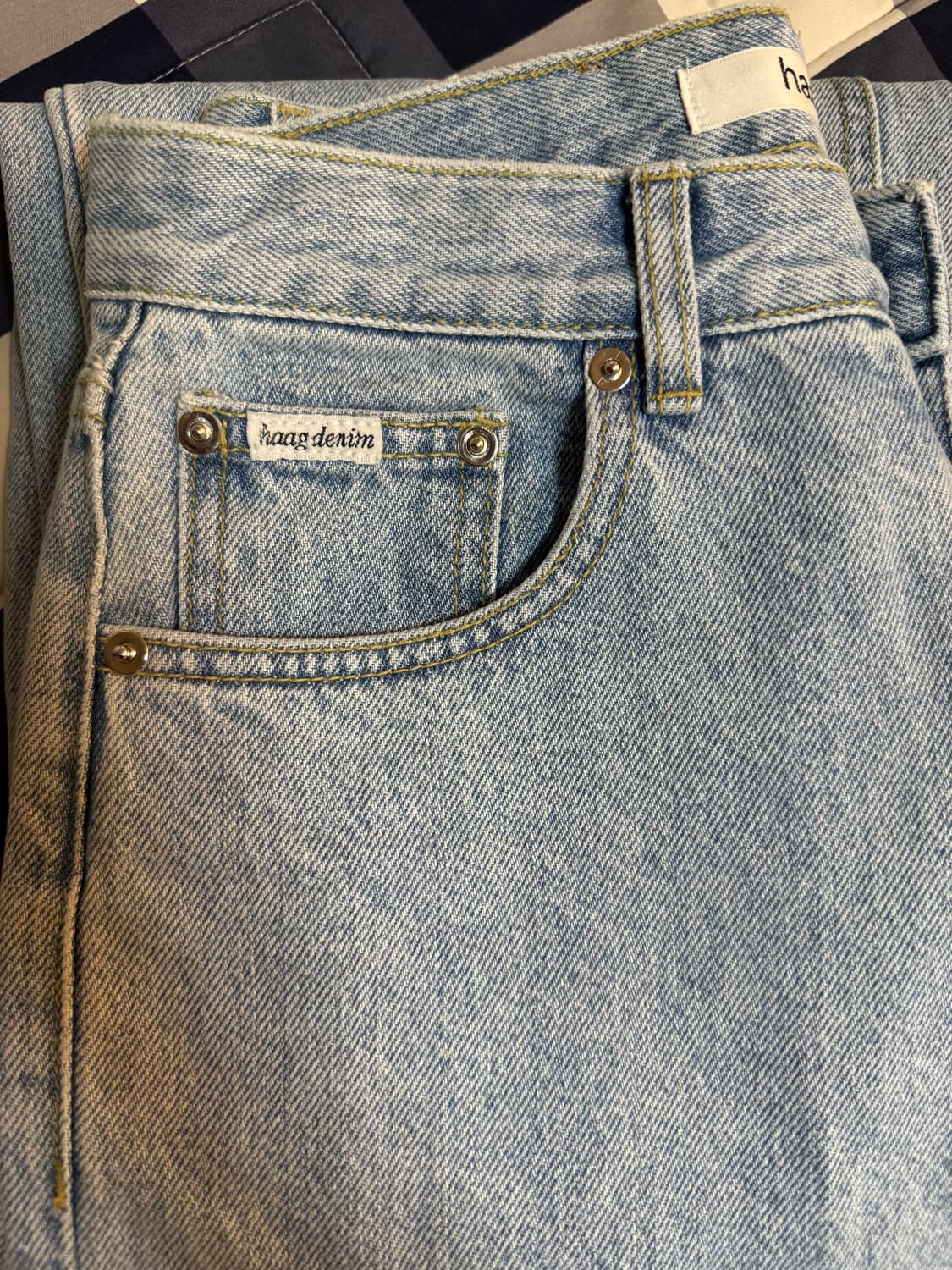 haag straight denim pants (light blue) S 상품이미지6