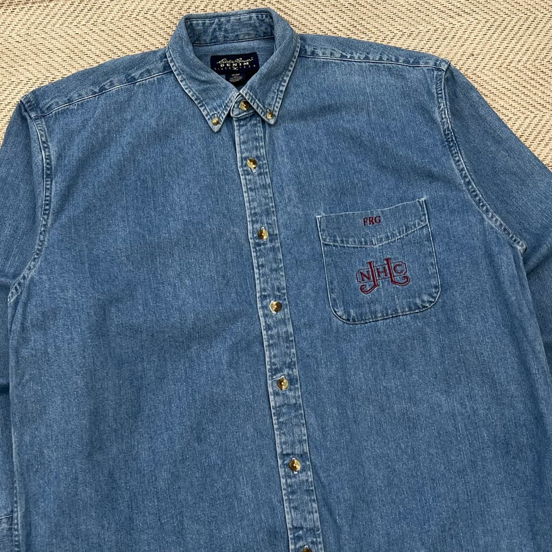 에디바우어 자수 데님 셔츠 r3351 상품이미지3