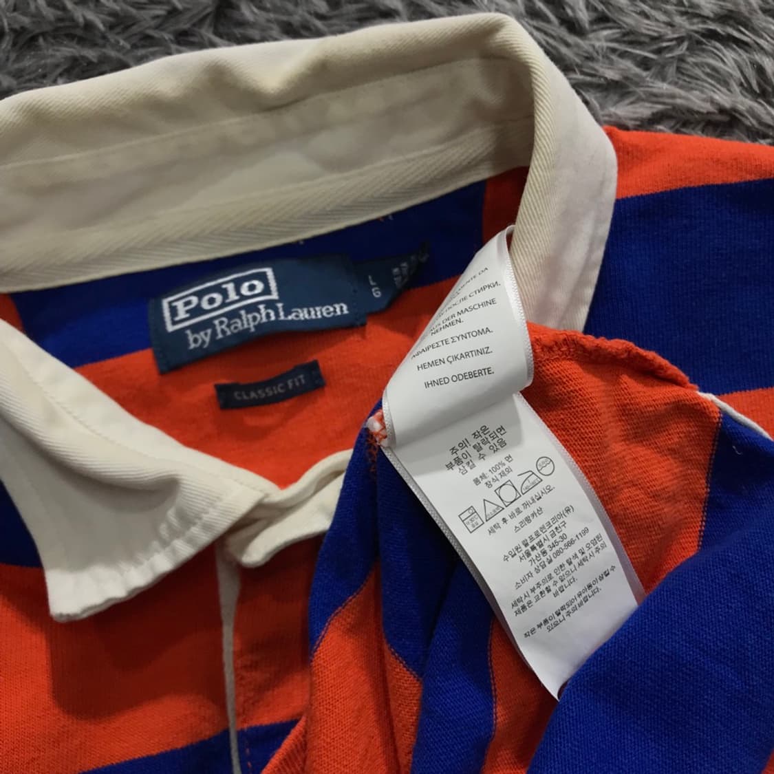 [[L(실 XL)] 폴로(POLO)랄프로렌 스트라이프 럭비티셔츠@133 상품이미지4
