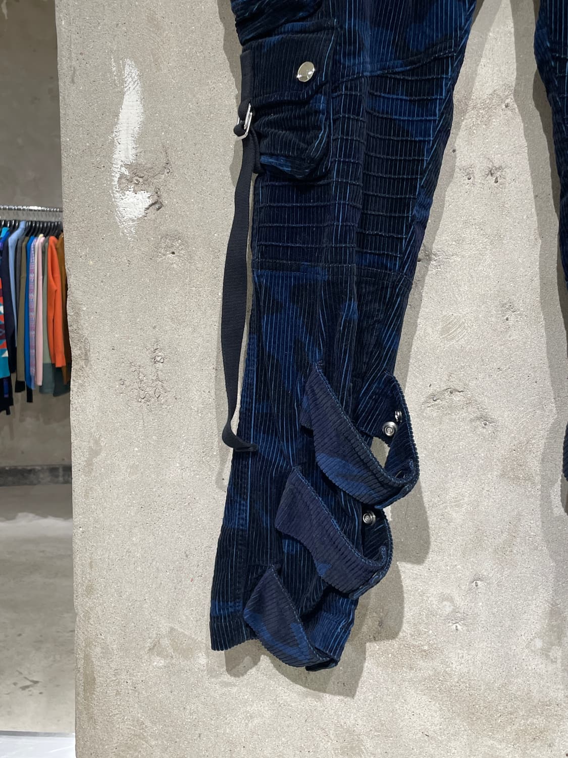 페이스 커넥션 네이비 블루 유틸리티 코듀로이 카모 카고 팬츠 상품이미지4