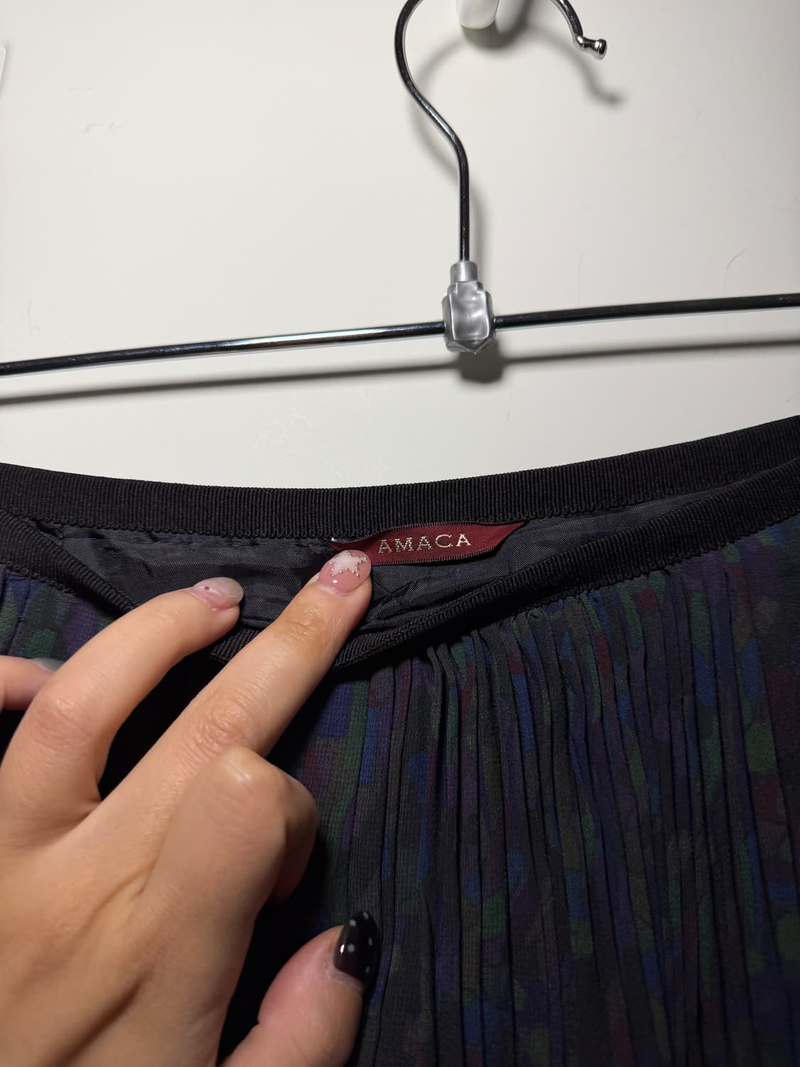 일본빈티지 블루그린 플리츠 스컽 상품이미지10