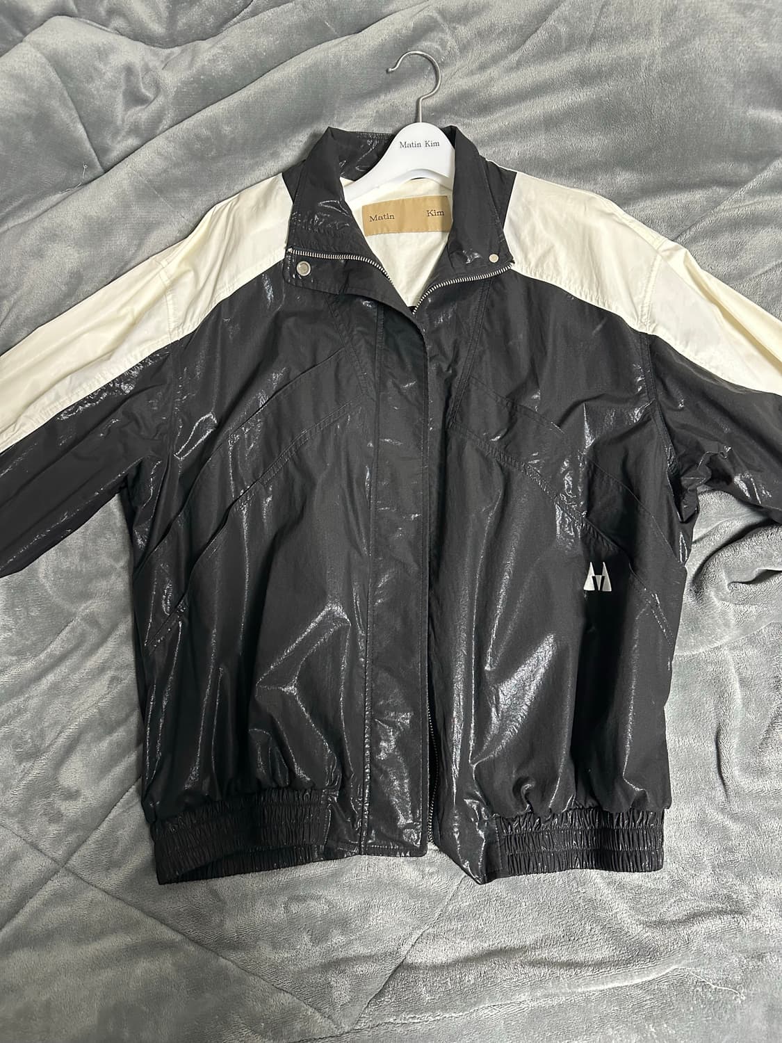 마땡킴 바시티 배색 자켓 상품이미지1